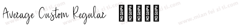 Average Custom Regular字体转换